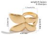 Exaggerated French Metal Texture Glossy Butterfly Ring Women'S Simple Bow Double Finger Ring