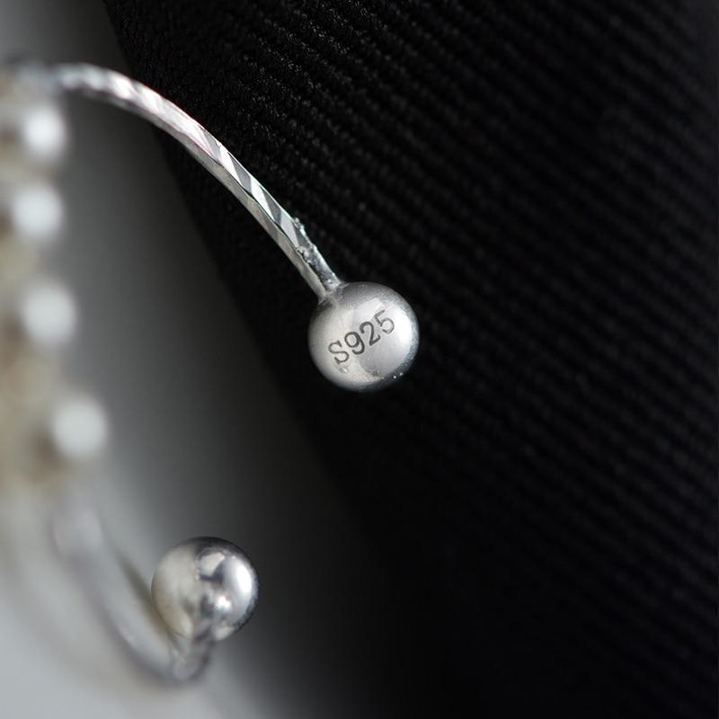 Women's Adjustable Silver Pearl Ring