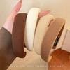Wild Solid Color Sponge Headband for Women Fashion Girl Wash Face Wide Edge Simple Hair Band