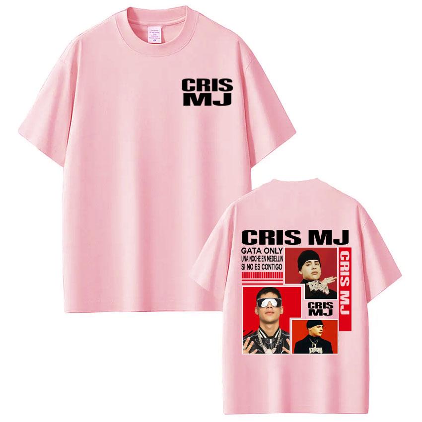 Rapper Cris Mj Tour 2026 Print Tshirts Men Women Clothes Loose Tshirts Shortsleeved Cotton Gothic Punk Oversized Tshirts