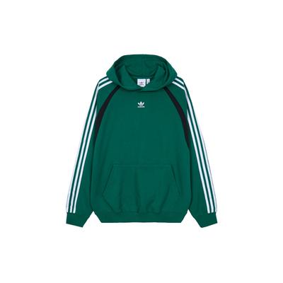 adidas Αυθεντικά Χρωματιστό Μπλοκ Λογότυπο Πουλόβερ Κουκούλα Casual Μακρυμάνικο Ανδρικά Τοπ Πράσινο IW3646