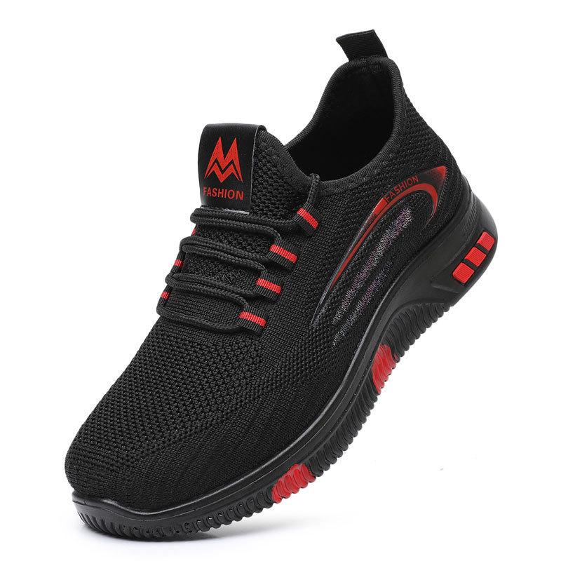 Women's Old Beijing Flyknit Non-slip Walking Shoes - Soft Sole, Lightweight Casual Footwear for Kitchen, Work, and Everyday Use.