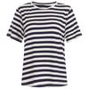 Shop   Women S Round Neck STriped ShorT Sleeve baSic T ShirT Navy Dai wSh 20615
