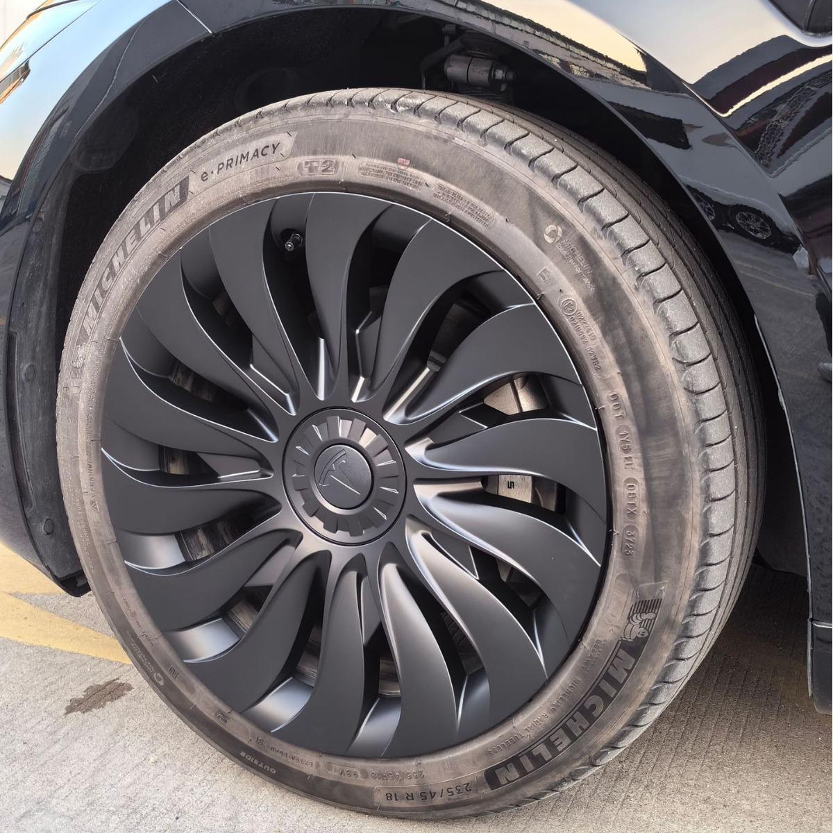 

Обновить 3 Симметричных Колпака Колеса Cyclone Turbine для Model 3 - Автоаксессуары и Защитное Кольцо Gunmetal Gray 4 Pieces (Asymmetrical)