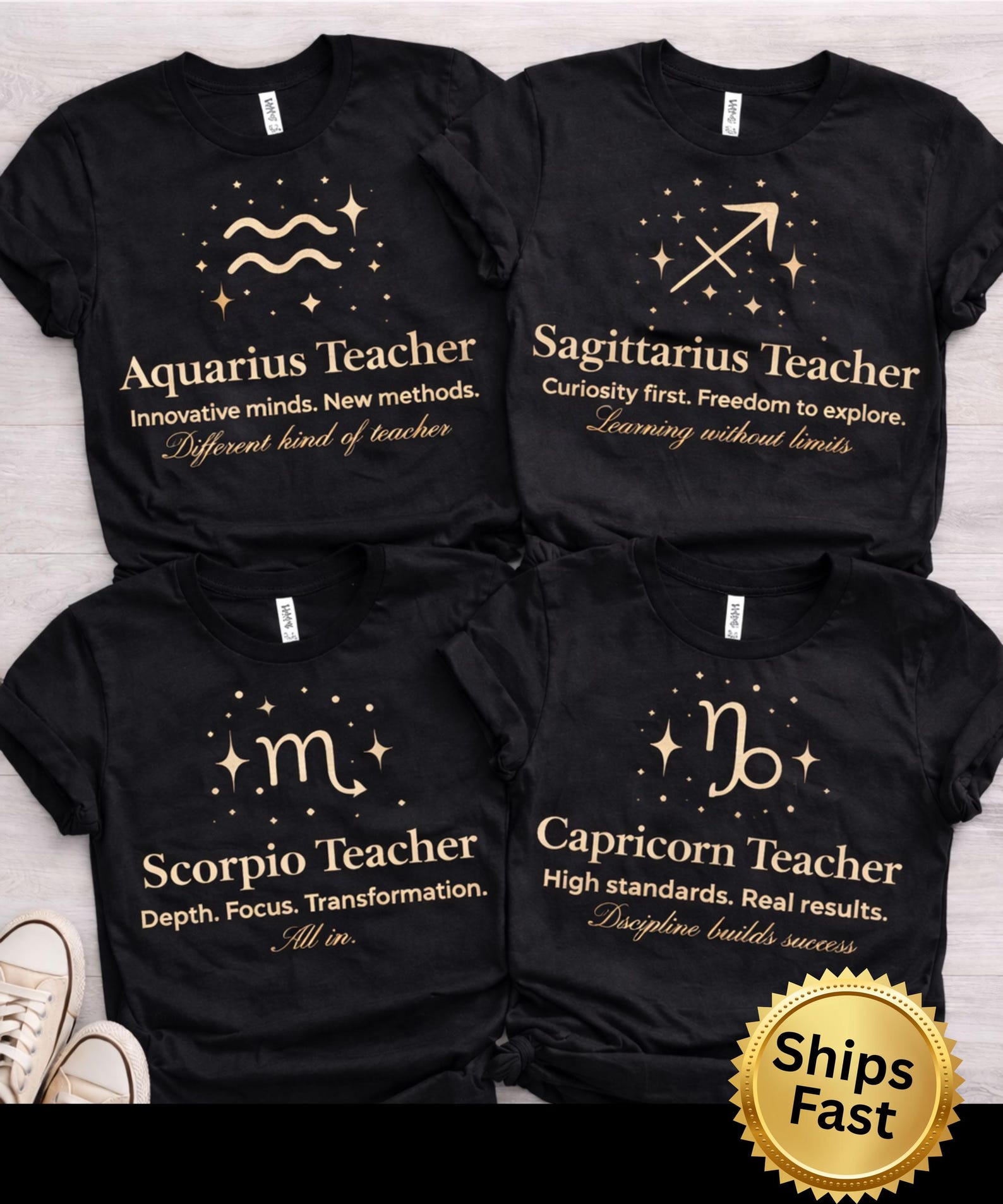 Zodiac Teacher Shirt – Astrology Educator Tee – Teachers Gifts XL