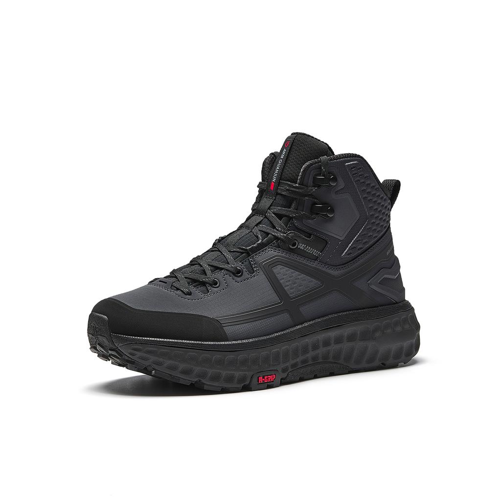 Anta Fabric High top Fashion Versatile Running Shoes Men's Smoke Ink Gray/Basic Black 112545574A-4