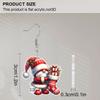 2D Flat Retro Santa Claus Christmas Stocking Women's Acrylic Dangle Earrings Christmas Party Jewelry Gift