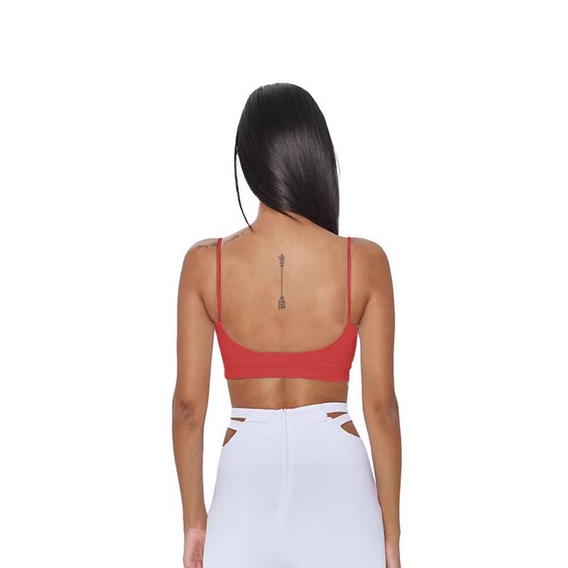 

Трансграничный амортизирующий бюстгальтер для йоги - телесный, красивая спинка, пуш-ап, эластичная фитнес-майка Large