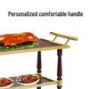 Two-Layer Titanium Gold Serving Cart