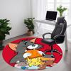 1pc Tom Jerry Cheese Office Round Area Rug, Under Office Chairs Bedroom Living Room Home Decor, Room Deco, Available In Various Sizes