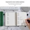B6 Password Coil Notebook: Imitation Leather with Index Pages and English Address Book