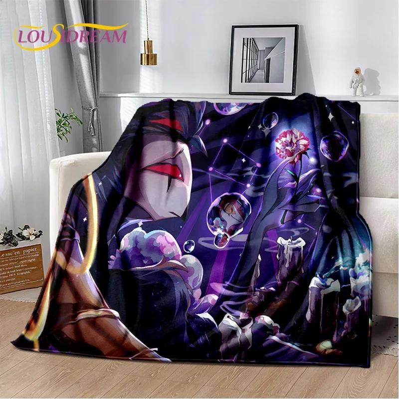 Cartoon H-Helluva Boss Blitzo H-Hazbin Hotel Soft Flannel Blanket for Bed Bedroom Sofa Picnic,Throw Blanket for Outdoors Leisure