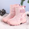 Kids' Waterproof Non-Slip Winter Snow Boots, Warm Velvet-Lined High-Top for Boys & Girls