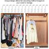 50 Pcs Stainless Steel + Silicone Hanger Connector Hooks, Space Saving Clothes Hanger Extender Hooks