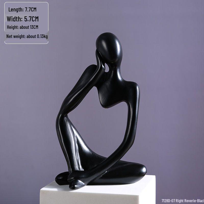 Set of 3 Modern Minimalist Miniature Ornaments for Home and Study Decor
