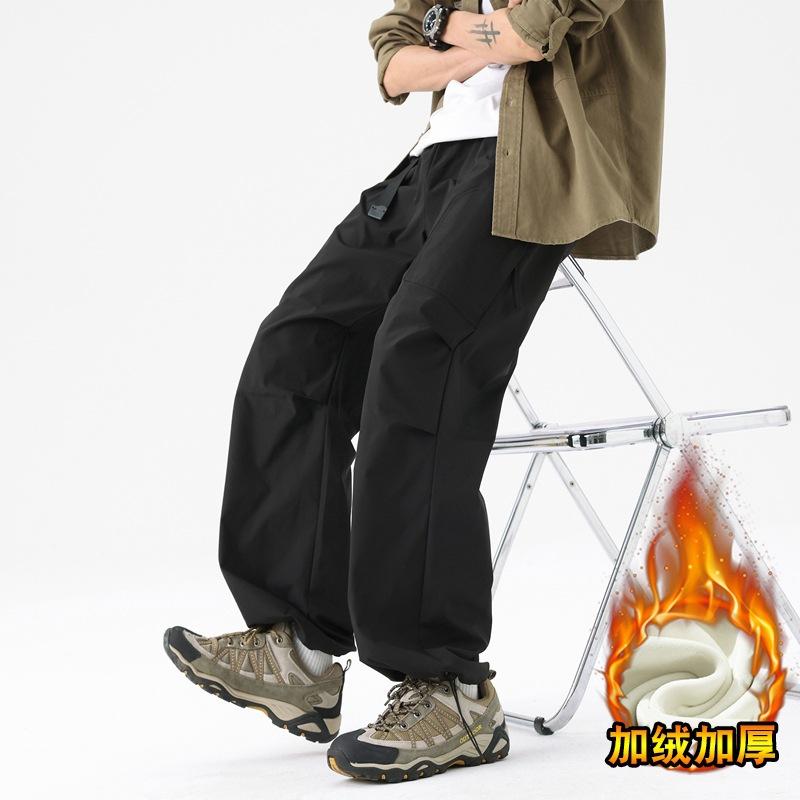 Army green paratrooper overalls men's spring and autumn waterproof and windproof loose casual mountaineering charging pants