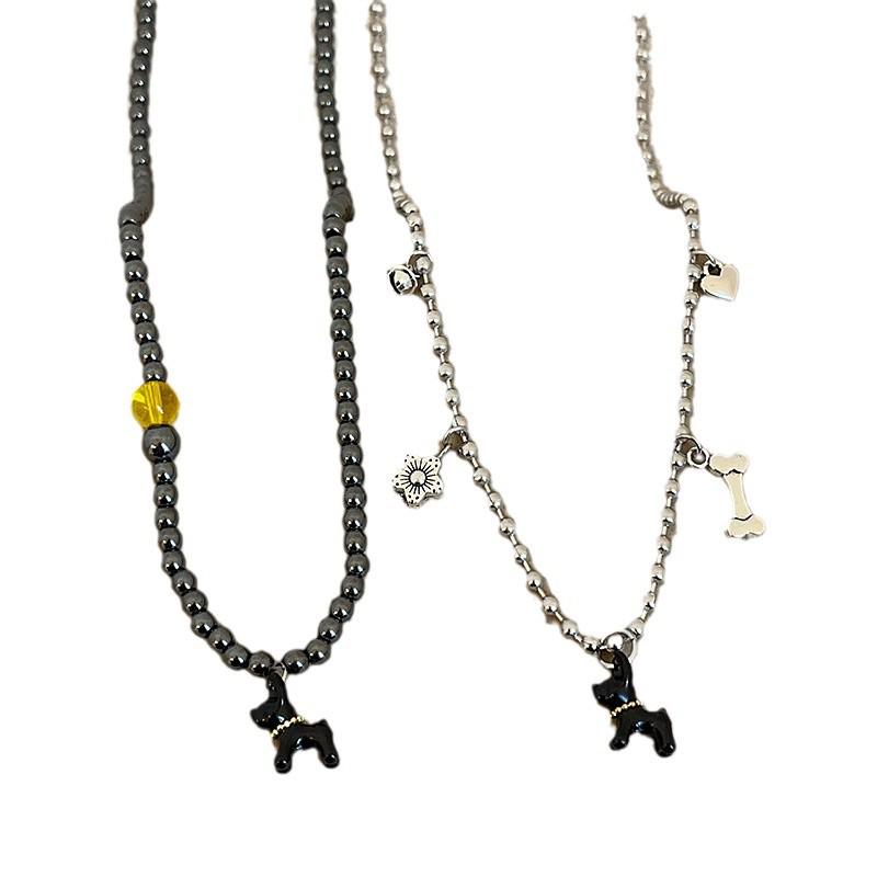 Okouzlující přívěsek štěněte na korálkovém náhrdelníku: Trendy, univerzální choker pro sladký a cool styl žen