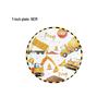 Yellow Excavator Party Set: Plates, Cups, Napkins & Tablecloth for Boys