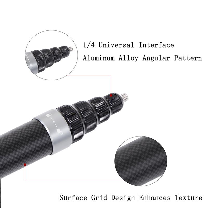 For Insta360 X5 X4 X3 X2 3m Long Carbon Fiber Extended Selfie Stick Scalable Monopod Stick Tripod for GoPro DJI Action Camera 7