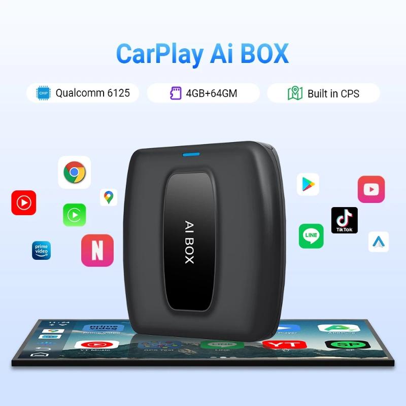 Smart Aibox Car Wireless CarPlay Adapter Wired to Wireless Plug and Play CarPlay Box
