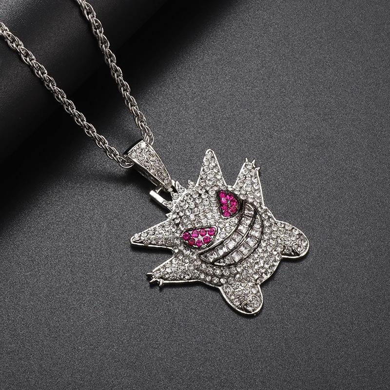 

Новое полое ожерелье-скелет Губки Боба для женщин, подвеска со сладким и крутым дизайном