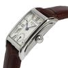 KNIS Kyoto Japan KN004-GDBRC Unisex Classic Rectangular Watch Quartz White Dial Roman Numerals Silver Brown Croc-Embossed Leather 3ATM Water Resistant
