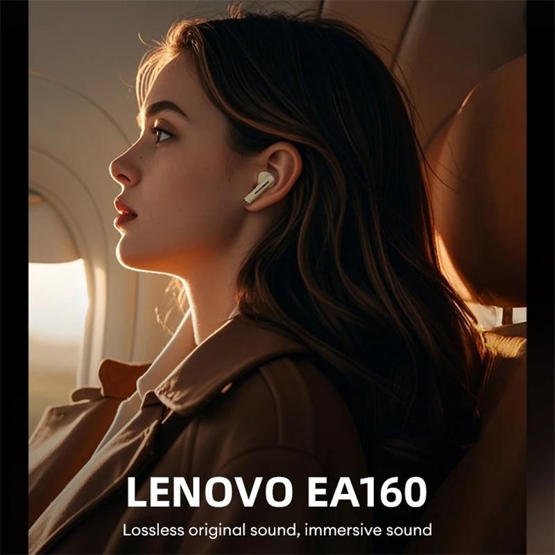 Lenovo EA160 Ασύρματα Ακουστικά Bluetooth 5.4 Hi-Fi Καθηλωτικός Ήχος 24 Ώρες Αναπαραγωγή Κλήση HD Φωνής TWS Ακουστικά Μείωση Θορύβου Χαμηλή Καθυστέρηση Ακουστικά Gaming