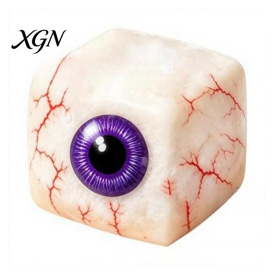 Ice Cube Toy Halloween Ghost Stress Sensory Toy, Anxiety Relief Squeeze Glitter Balls Slow Rising Pinch for Kids Adults