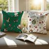 Christmas Dog Pillow Case Sofa and Living Room Decorative Cushion Covers Dust-proof and Mite-proof Invisible Zipper