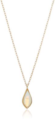 Oktober Fødselssten Opal K10 Gult Guld Halskæde 0452-6176-0019-0000
