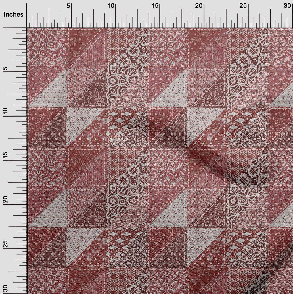 oneOone Baumwoll-Flex Braun Stoffmix Blockmuster Nähhandwerksprojekte Stoffdrucke pro Yard 40 Zoll