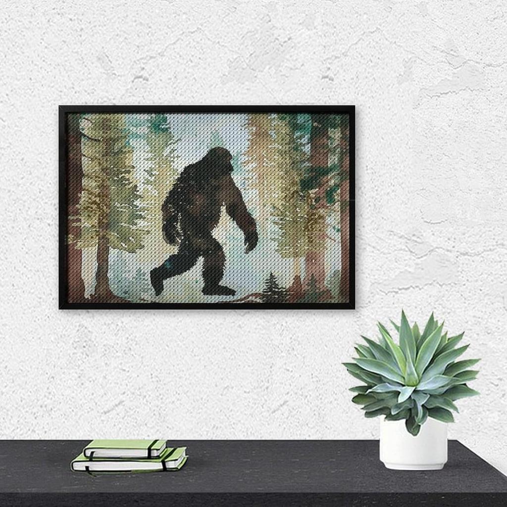 Bigfoot Forest Diamond Art Painting Art Kits Diamond Art Painting Diamond Art Kits 5D Diamond Art Painting Kits DIY Diamond Art for Home Wall Decor