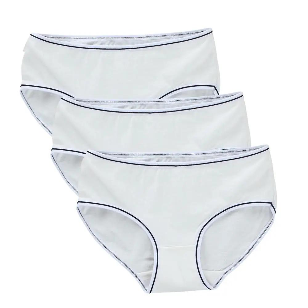 

3 шт., трусики для девочек-подростков, хлопковое нижнее белье для маленьких девочек, кружевные трусики для молодых девушек, трусы для девочек-подростков one size белый