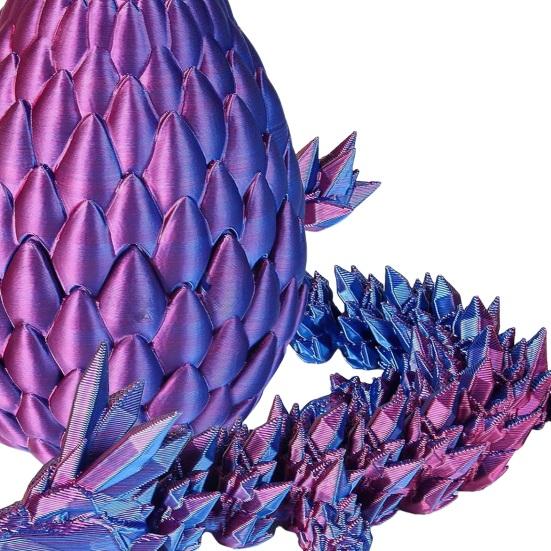 3D Printed Dragon Egg Toy Movable Joints Articulated Dragon Figurine Model Toy Desktop Decoration Kids Adults Collection Gifts
