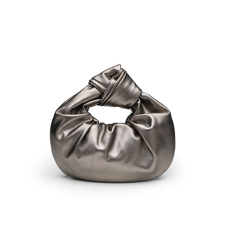 Fashion Street Trend Pleated Bag Women Stitching Soft Leather Large Capacity Handbag Ladies Casual Sle Versatile Hand Carry Bag