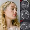 Beadwork Wedding Forehead Veil Headband Short Bridal Veil Wedding Event Headpiece for Bride Puff Veil for Engagement