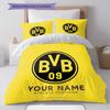 Borussia Custom Name Pattern Bedding,Quilt Set Quilt Cover Pillowcase Home Birthday Gift(1 * Duvet Cover + 2 * Pillowcase, Without Core)