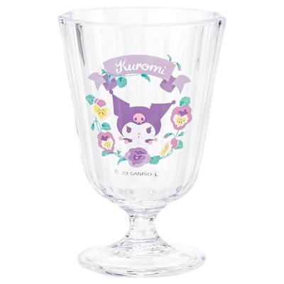 San Art Sanrio Kuromi-Glas mit Stiel, 190 ml, verschiedene Waren, Sanrio-Waren, Geschenk, hergestellt in Japan (SANRIO) Ca.. SAN4215-4