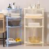 HOUYA 4-Tier Floor Bathroom Storage Shelf