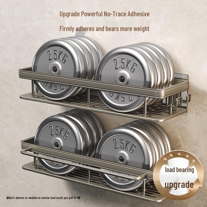 Nástěnná koupelnová police bez vrtání pro umyvadlo a toaletní potřeby