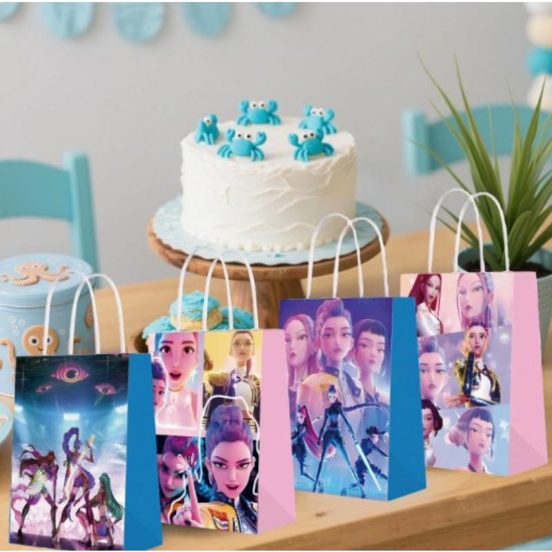 KPOP Demon Hunter Girl Group Gift Bag, Paper Bag, Anime Merchandise, Handbag, Birthday Gift Bag
