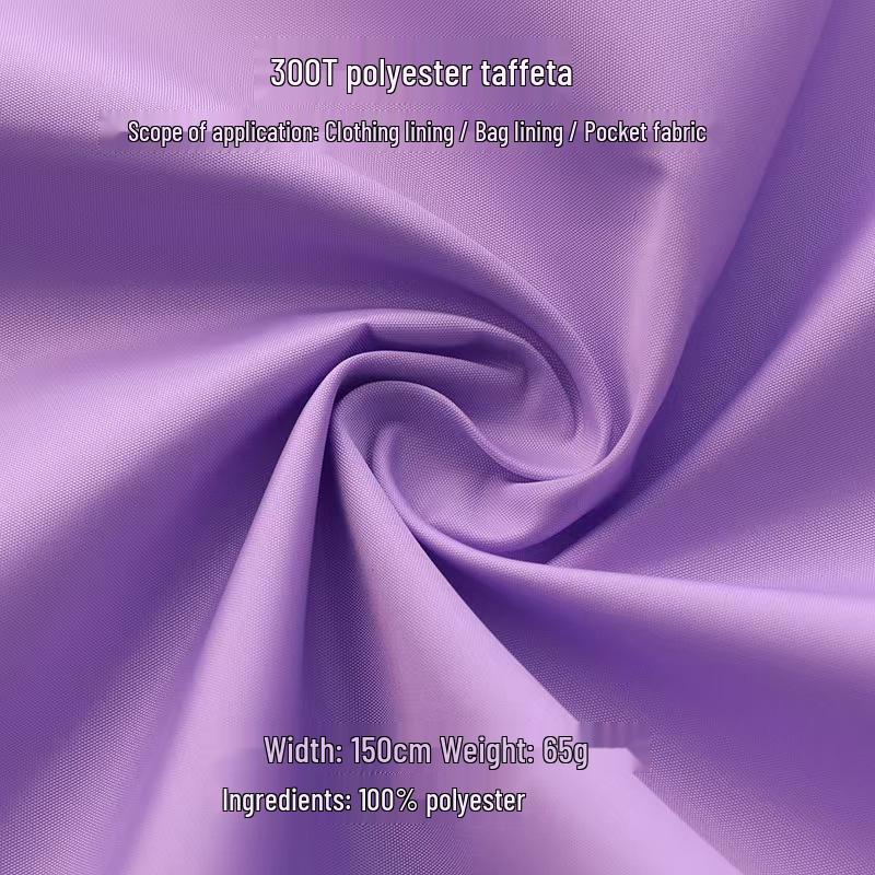 In-Stock 300T Polyester Taffeta Fabric for Jackets, Coats, Luggage, and Lining.