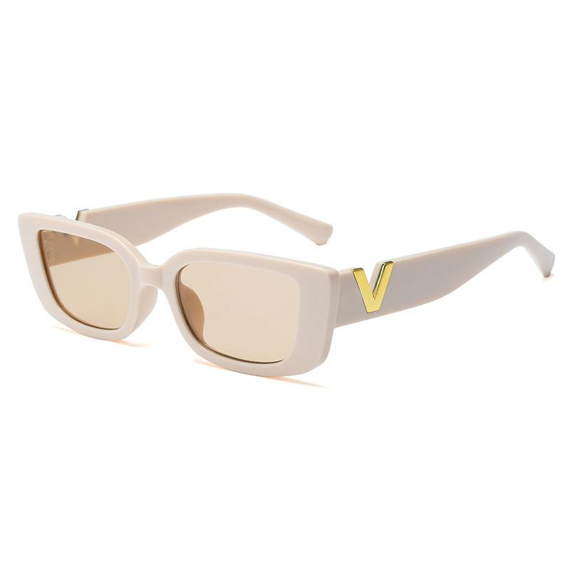 Sunglasses Square Glasses White Frame Fashion Korean Version Sunglasses Women