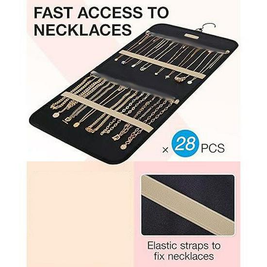 Double-Sided Hanging Jewelry Bag for Anti-Oxidation Storage of Earrings, Necklaces, and Rings