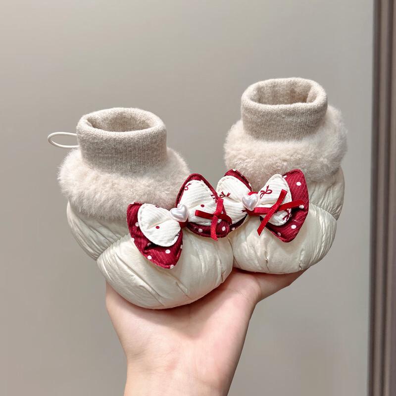 Winter Baby Girl Soft Sole Velvet Shoes: 0-1 Year, 6-12 Months Princess Walker Shoes