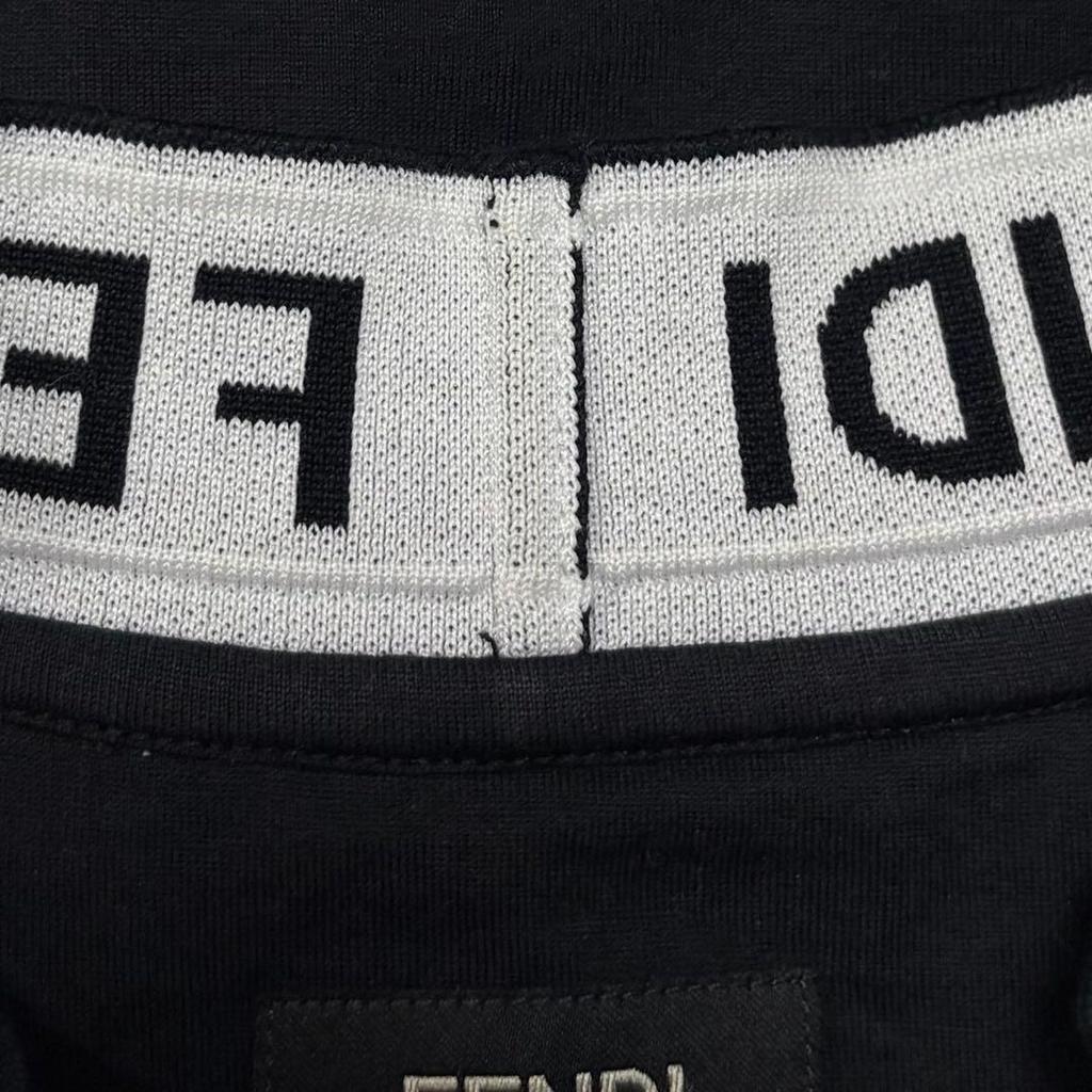 Used FENDI Mock Neck T-Shirt, Black, Regular Domestic, Overseas Size L, Meguro Ren Worn
