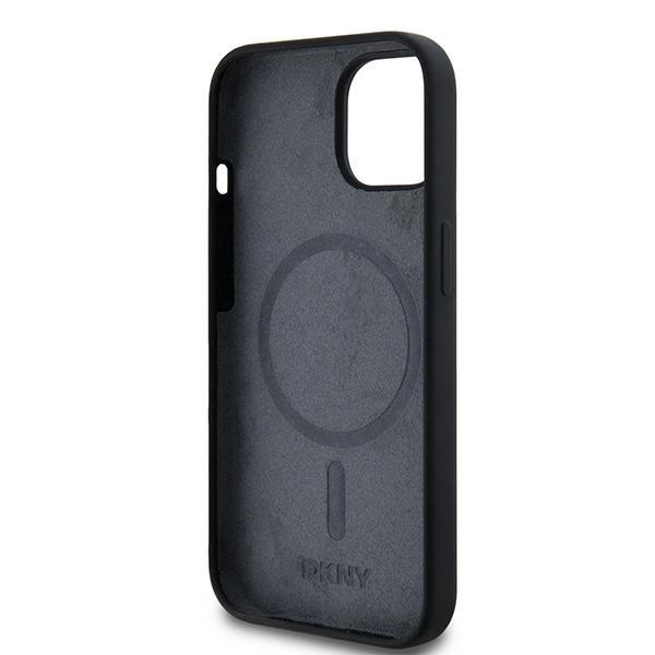 Dkny Dkhmp15Ssnyach Iphone 15 / 14 / 136.1 Czarny/Black Hardcase Liquid Silicone White Printed Logo Magsafe