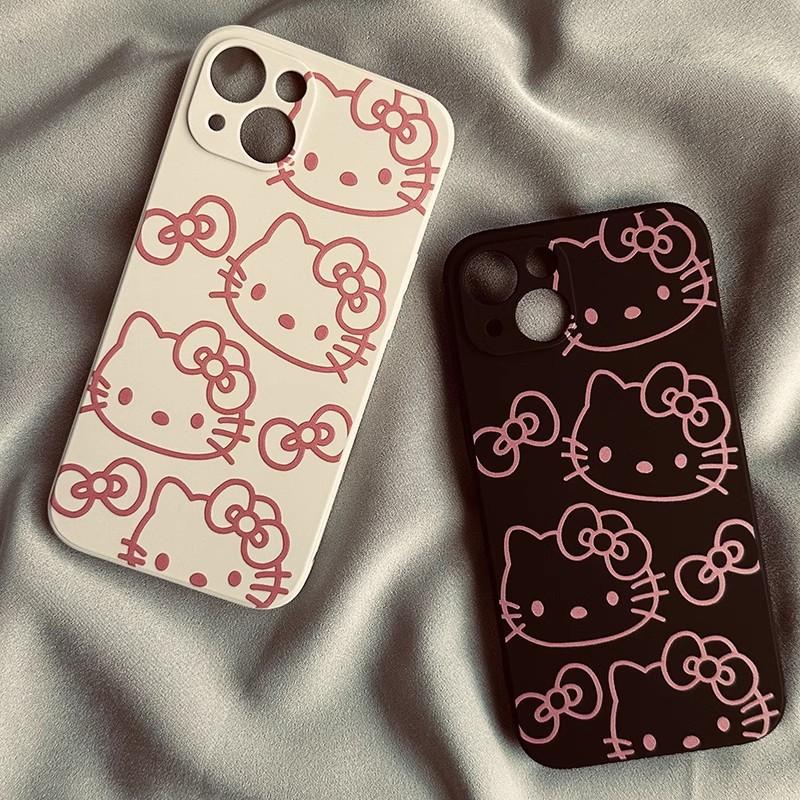 Full screen KT cat is suitable for Apple 16promax mobile phone case 15plus festive 14pro anti-drop 13 all-inclusive 12 women x