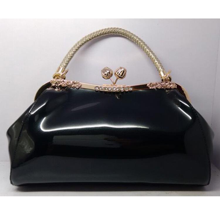 2025 Fashion Patent Leather Women's Crossbody Bridal & Evening Handbag