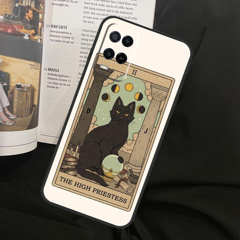 Tarot Card Cute Art Cats For Oppo A58 A18 A38 A78 A98 A17 A77 A80 A40 A60 A16 A76 A96 A74 A94 A54 A15 A57S Phone Case